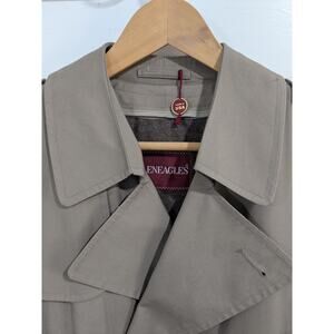 Vtg Gleneagles x Wallachs Trench Coat 40R NWT Made in USA Dark Academia Khaki